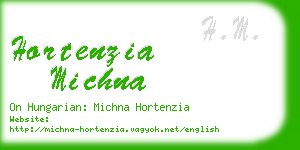 hortenzia michna business card